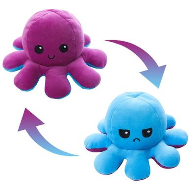 20cm Flip Octopus Doll Flip Octopus Octopus Plüschtier lila + blau