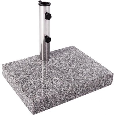 anaterra® Sonnenschirmständer Granit 25kg Quadratisch Rollen Griff Schirmständer