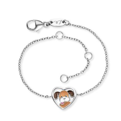 Herzengel Armband HEB-DOG-HEART 925/000 Sterling Silber mit Emaille