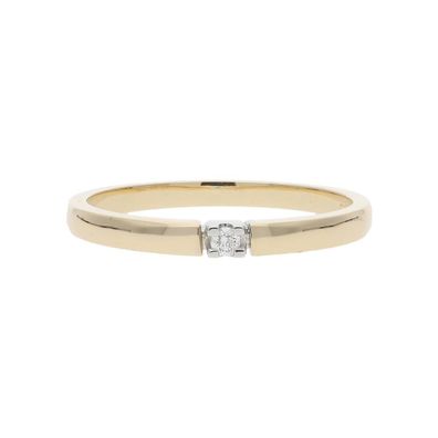 JuwelmaLux Ring 585/000 (14 Karat) Gold- und Weißgold mit Brillant JL10-07-1909