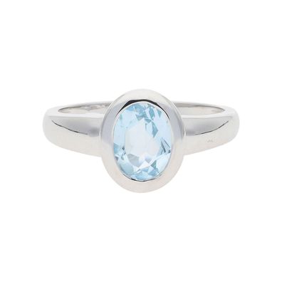 JuwelmaLux Ring 925/000 Sterling Silber mit Blautopas JL10-07-2995