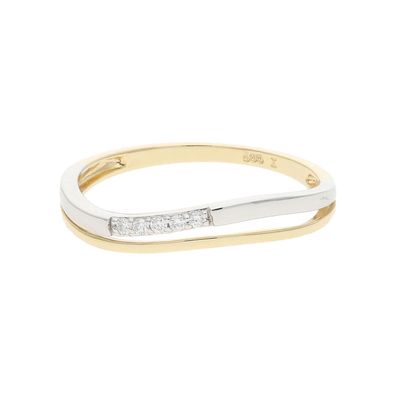JuwelmaLux Ring 585/000 (14 Karat) Gold und Weißgold mit Brillanten JL10-07-3479