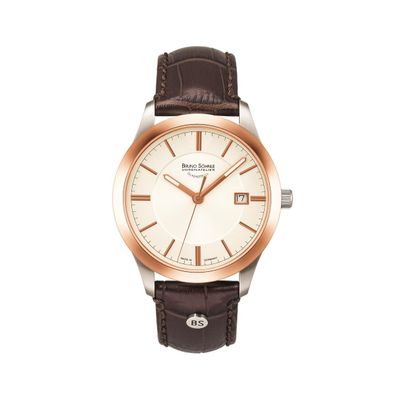 Bruno Söhnle Herren Uhr 17-63153-241 Gemelli Rosé vergoldet