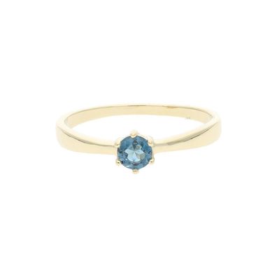 JuwelmaLux Ring 333/000 (8 Karat) Gold echter Blautopas London Blue JL39-07-0451