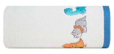 Handtuch Badetuch für Kinder 50x90 cm weiß Dino Oeko-Tex-Zertifikat 100% Baumwolle