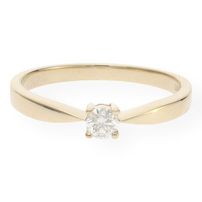 JuwelmaLux Ring 585/000 (14 Karat) Gelbgold mit Brillant JL10-07-1382