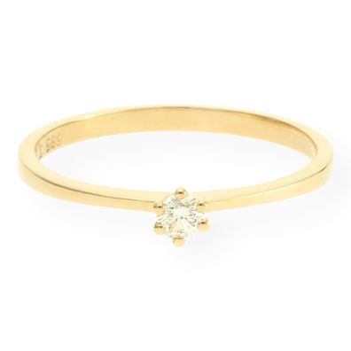 JuwelmaLux Ring 585/000 (14 Karat) Gold mit Brillant JL10-07-0796