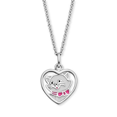 Herzengel Halskette HEN-CAT-HEART 925/000 Sterling Silber mit Emaille