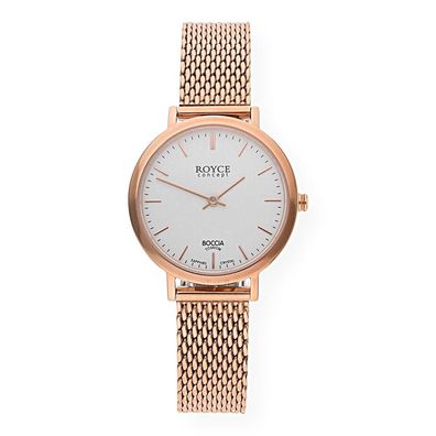 Boccia Damenarmbanduhr Titan rosé vergoldet Royce 3246-07