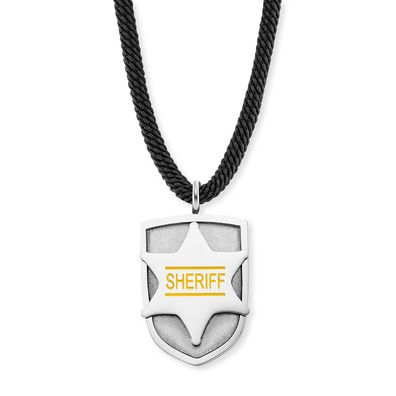 Herzengel Halskette HEN-SHERIFF Edelstahl mit Emaille
