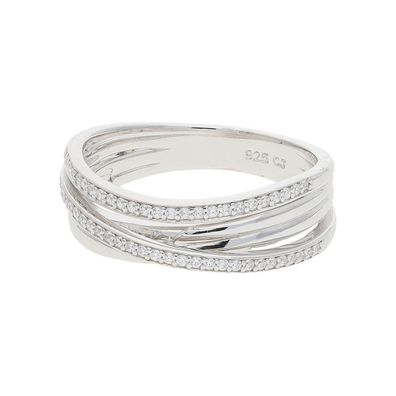 JuwelmaLux Ring 925/000 Sterling Silber mit synth. Zirkonia JL10-07-2904