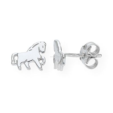 JuwelmaLux Kinderohrstecker Pferde in Silber rhodiniert JL20-06-0341