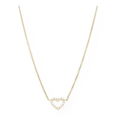 JuwelmaLux Halskette 333/000 (8 Karat) Gold Herz mit Zirkonia JL10-05-1032
