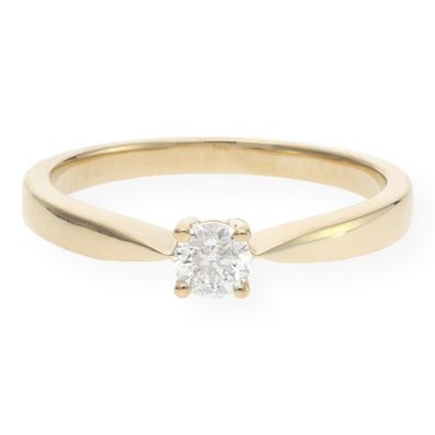 JuwelmaLux Ring 585/000 (14 Karat) Gelbgold mit Brillant JL10-07-1415