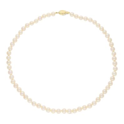 JuwelmaLux Perlenkette 585/000 (14 Karat) Gelb- und Weißgold mit Akoyazuchtperle JL30