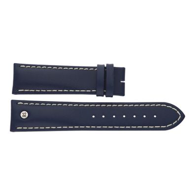 Bruno Söhnle Uhrenband 61-50840-022 61-10540-022 Leder dunkelblau mit beiger Naht