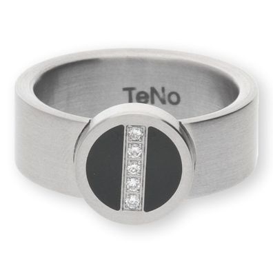 TeNo Damnenring Edelstahl mit Brillanten 069.032P01. D58.54