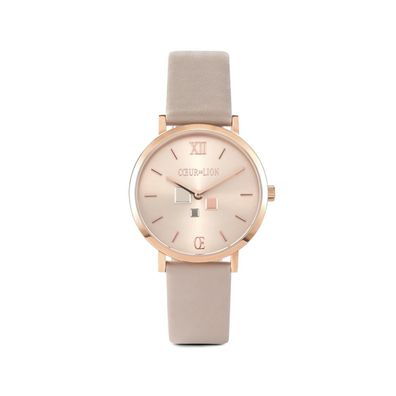 Coeur de Lion Damen Uhr 7601711036 Champagner Sunray, Leder, Nude