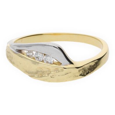 JuwelmaLux Ring 333/000 (8 Karat) Gold- und Weißgold mit Zirkonia JL20-07-0004