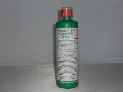 PHYTOGreen® - BIO Pflanzen Dünger Mediterran - 500 ml Flasche