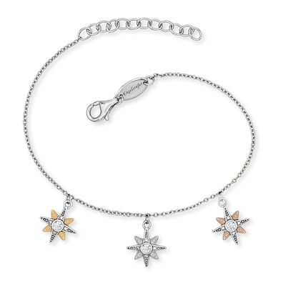 Engelsrufer Armband Sterne ERB-NEWSTAR-ZI-TRI Sterling Silber Tricolor