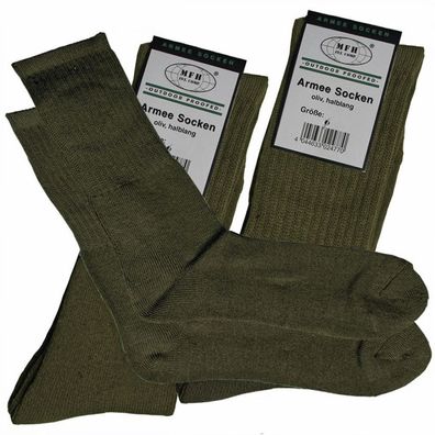 MFH Army Socken, Arbeitssocken, oliv, halblang, 3er Pack, 39-42 - 43-46 - 47-49