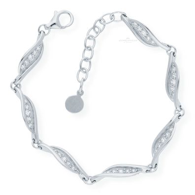JuwelmaLux Armband 925/000 Sterling Silber synthetische Zirkonia JL10-03-1562