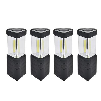 4-teilige LED-COB-Zeltlampe, wasserdicht, tragbar, Kompass-Nivellierer