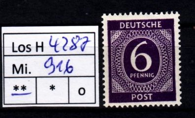 Los H4287: Alliierte Besetzung - Gemeinschaftsausgaben Mi. 916 * *
