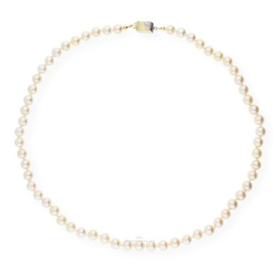 JuwelmaLux Perlenkette 585/000 (14 Karat) Gold- und Weißgold mit Akoya Zuchtperlen JL
