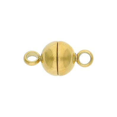 JuwelmaLux Magnetschließe Edelstahl vergoldet für Perlenketten- & Armbänder JL28-09-0