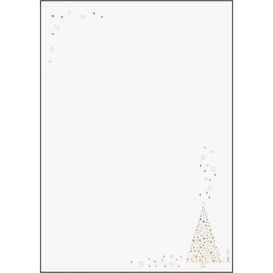 SIGEL DP084 Briefpapier Weihnachten "Golden Tree" | Goldprägung | DIN A4 | 100 ...