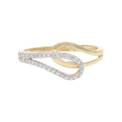 JuwelmaLux Ring 585/000 (14 Karat) Gold und Weißgold mit Brillanten JL10-07-3336