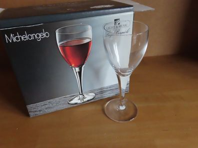 Weingläser Weissweinkelche aus geblasenem Kristallglas MichelangeloLuigi Bormiol/6St