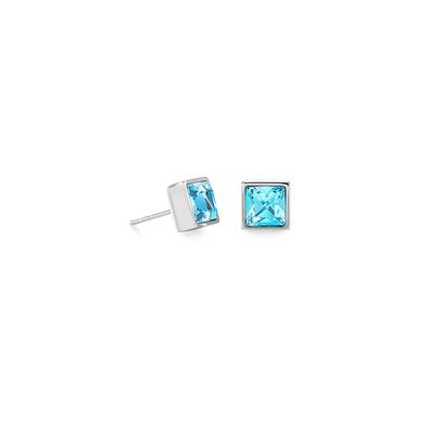 Coeur de Lion Ohrstecker 0500/21-2017 Brilliant Square big aqua