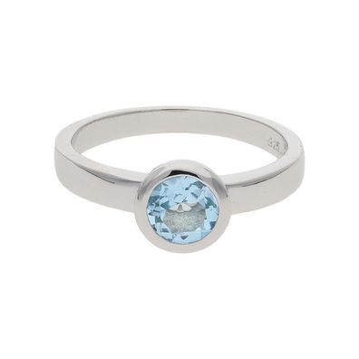 JuwelmaLux Ring 925/000 Sterling Silber mit echten Blautopas JL10-07-2926