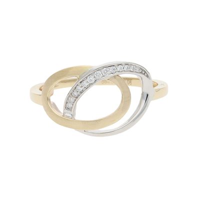 JuwelmaLux Ring 585/000 (14 Karat) Gold und Weißgold mit Brillanten JL10-07-3480