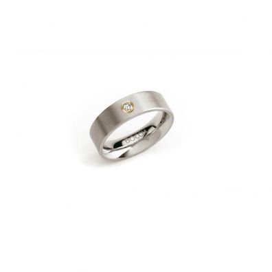 Boccia Damen Ring 0101-2456 Titan Diamant Größe 56