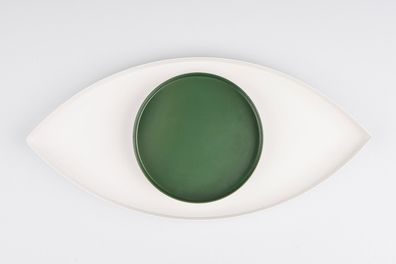 The Eye DOIY Schale Aufbewahrung Weiß Grün Metall Auge Ablage