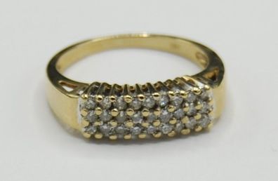 Bandring Ring klein 27 x Diamant 585 Gold