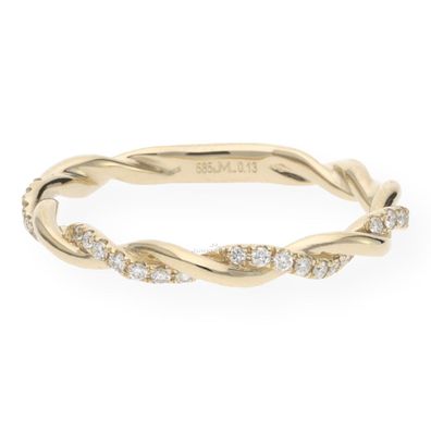 JuwelmaLux Ring 585/000 (14 Karat) Gelbgold mit Brillanten JL10-07-1420