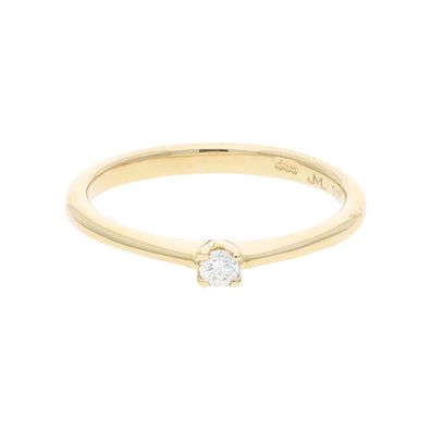 JuwelmaLux Ring 585/000 (14 Karat) Gelbgold mit Brillant JL10-07-1413