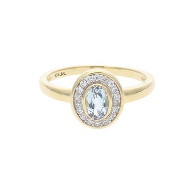 JuwelmaLux Ring 333/000 (8 Karat) Gold mit Blautopas JL39-07-0513