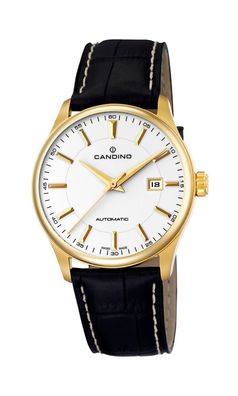 Candino Herrenarmbanduhr Automatik Edelstahl vergoldet Saphirglas C4459/2 Klassik 429