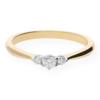 JuwelmaLux Ring 585/000 (14 Karat) Gold mit Brillanten JL10-07-0135