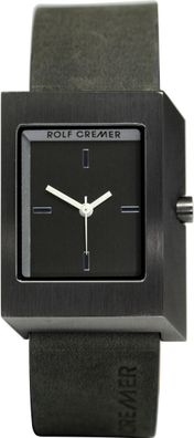 Rolf Cremer Quarz Edelstahl Armbanduhr 501602 Frame Lederband