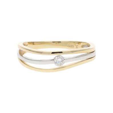 JuwelmaLux Ring 585/000 (14 Karat) Gold und Weißgold mit Brillanten JL10-07-3334