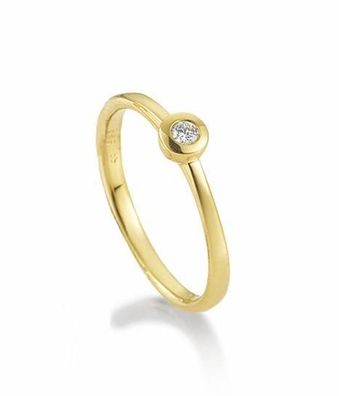 JuwelmaLux Ring 585/000 14 Karat Gold mit Brillant JL22-07-0047