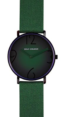 Rolf Cremer Armbanduhr 504854 Flat 44 V grün