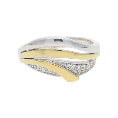 Tétino Ring 925/000 Sterling Silber mit Zirkonia, vergoldet 96788/00